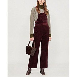 SANDRO Velvet Overalls